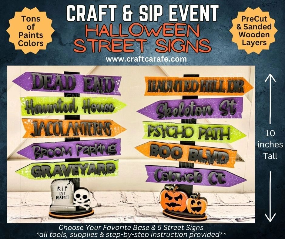 HALLOWEEN DIY TAKE HOME KIT Halloween Street Signs